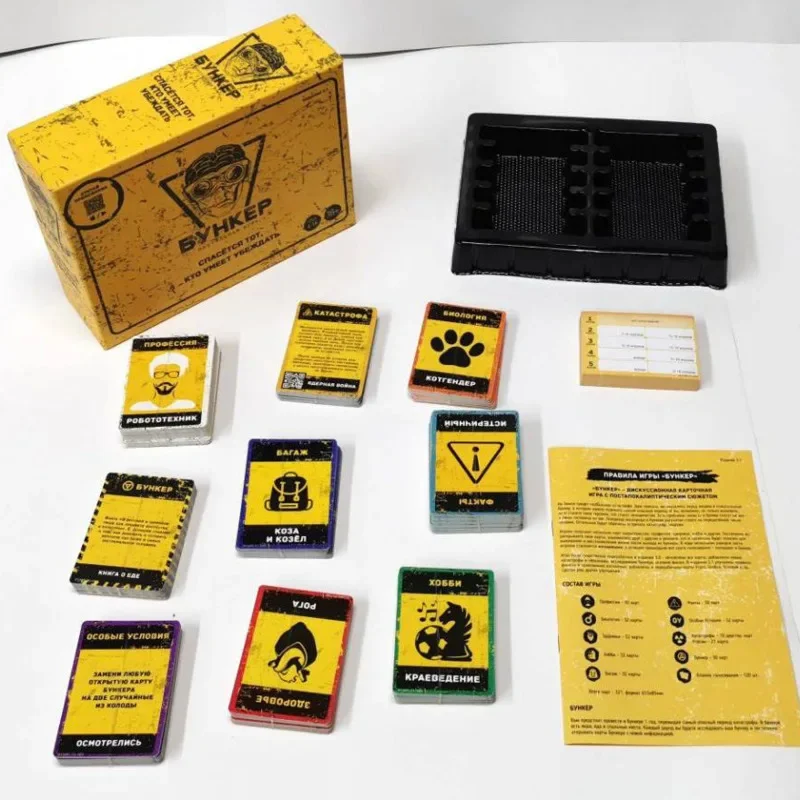 Classic Russian Bunker Cards Board Game Set Suitable for Adults Families Schoolmates Company Friends Indoor Outdoor Party Night