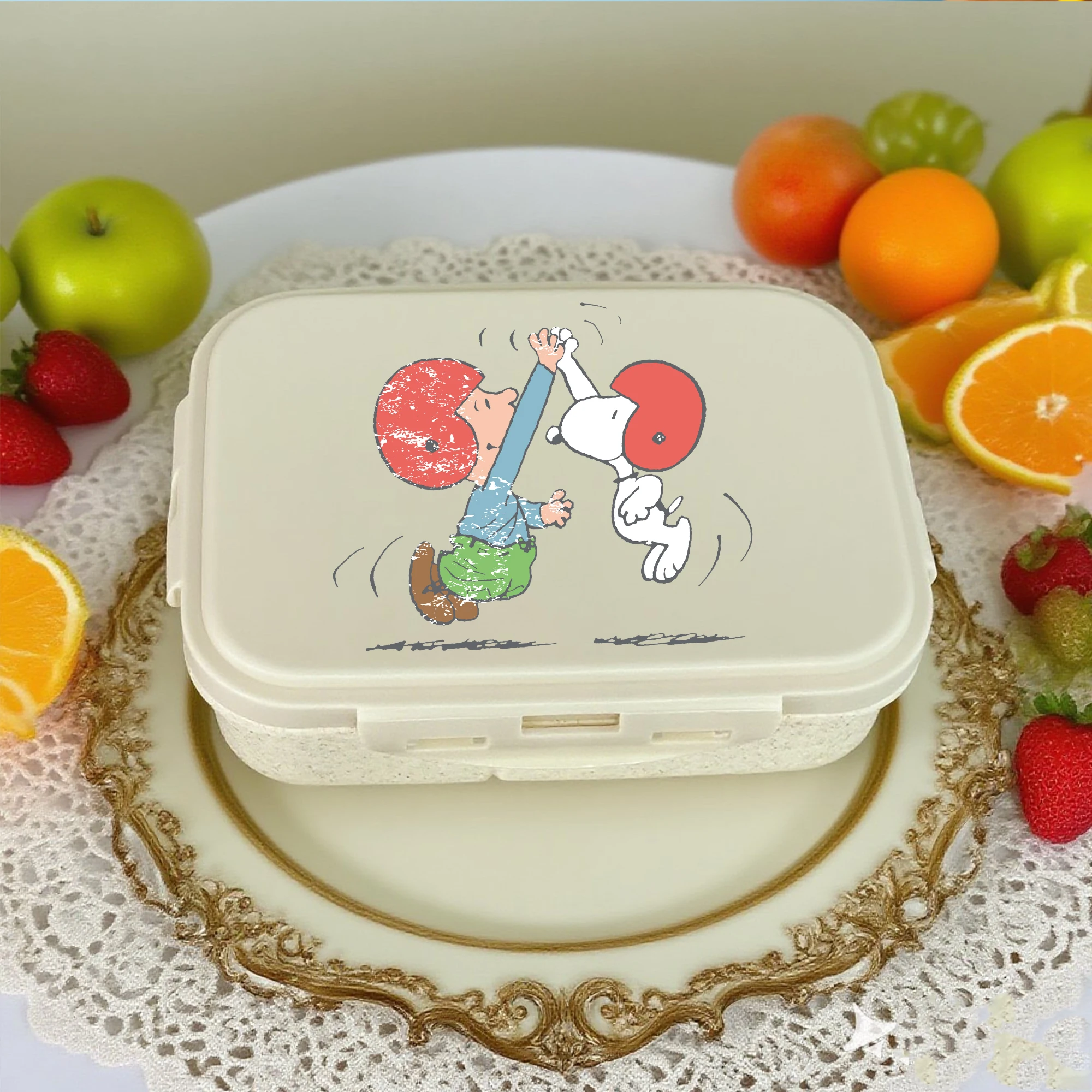 

Snoopy Lunch Box Leak Proof Moisture-proof Durable Insulation Box Cartoon Pattern Fresh-keeping Bento Box Friend's Birthday Gift