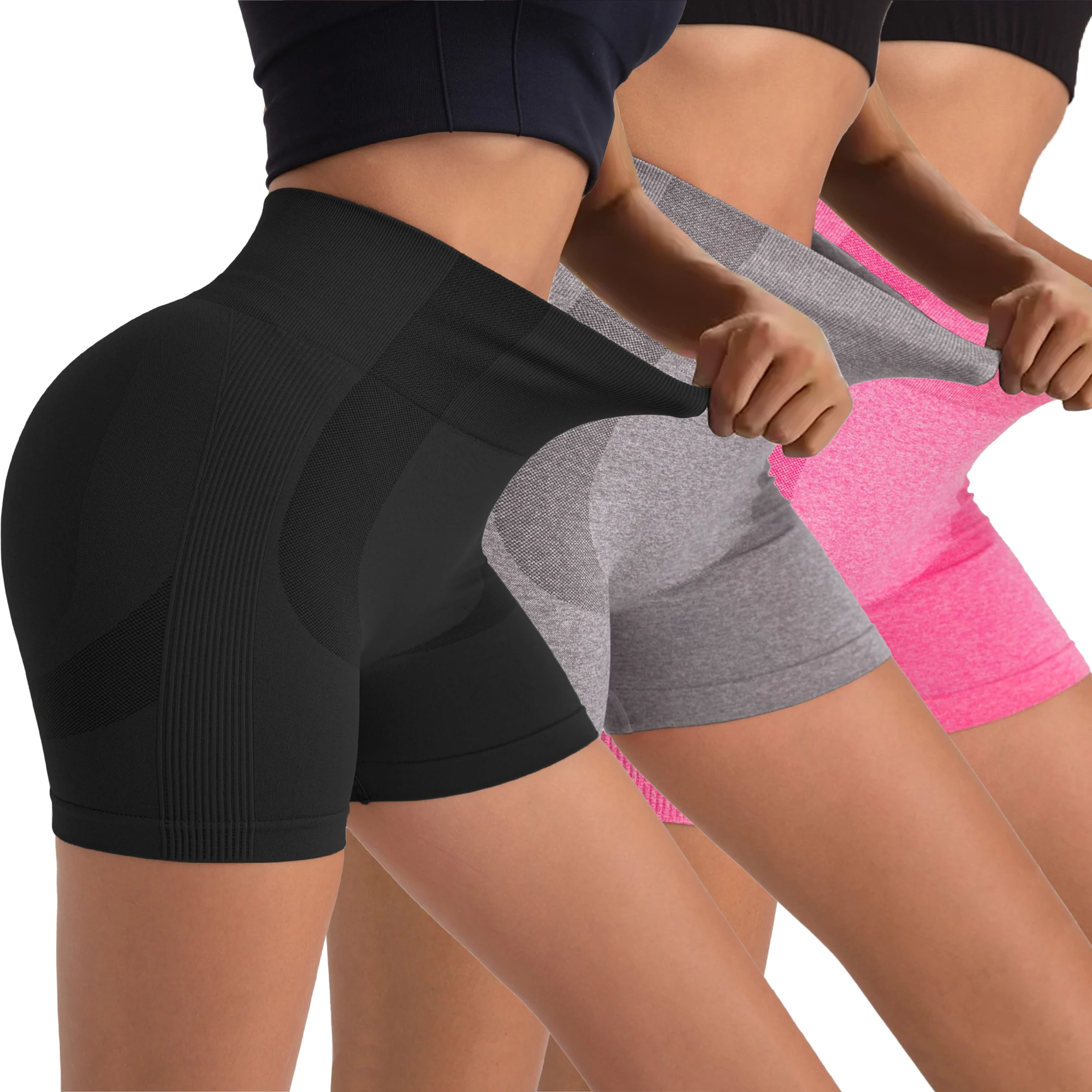 

Ultra Soft Seamless 3 Inch Women Yoga Shorts High Stretch Gym Running Fitness Curved Fit Breathable Quick Dry Workout Activewear
