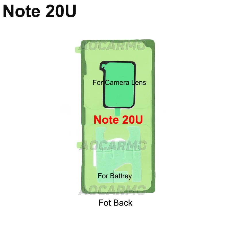 Aocarmo For Samsung Galaxy Note 20 Ultra Full Set Adhesive LCD Screen Tape Back Cover Frame Camera Lens Sticker Glue