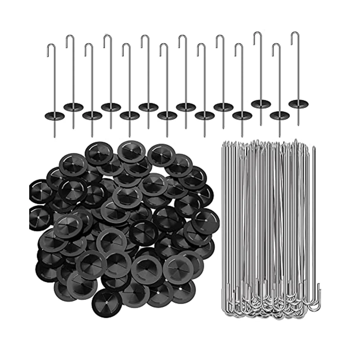 100 Packs Solar Panel Guard Clips, Stainless Steel Wire Fence Fasteners Animal Guard Roll Kit for Solar Panel