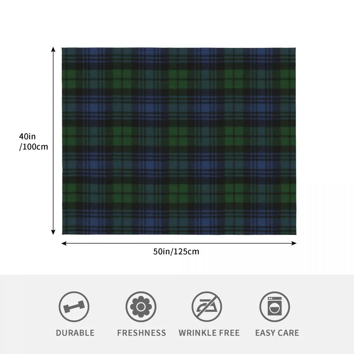 ساعة سوداء قديمة أصلية من الترتان الاسكتلندي بطانية مزخرفة بطانيات فروي سميكة فاخرة #4