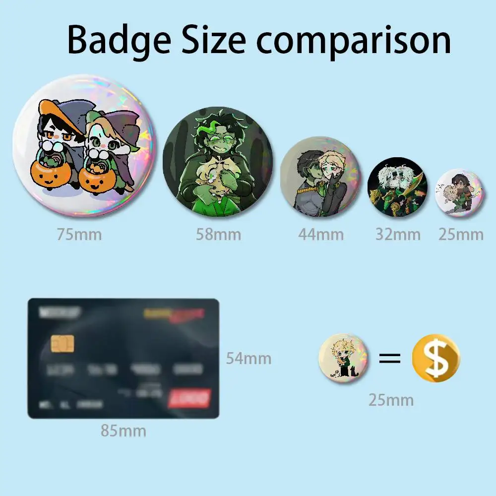 M-Morro and L-Lloyd Garmadon Badges Round Itabag Decoration IP Peripheral Products 58mm 44mm 32mm 75mm 25mm Mini