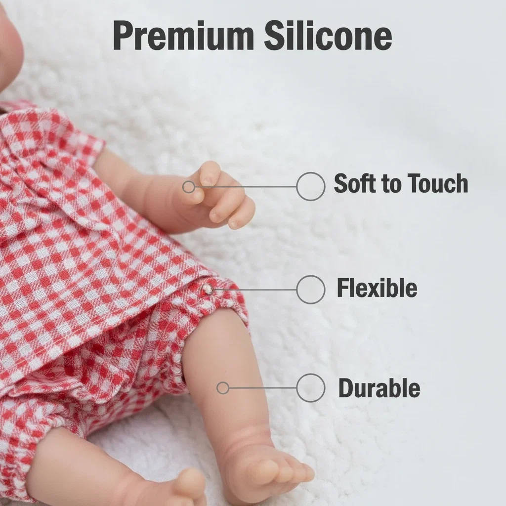 NPK 12''Solid Super Soft Elastic Silicone Hand-painting 3D Skin Reborn Pascale Lifelike Soft Touch Collectible Art Doll