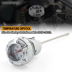 Medidor de nivel de aceite de motocicleta, medidor de temperatura de enchufe para Harley Softail FAT BOY SPORT GLIDE FAT BOB LOW RIDER Street 18-23