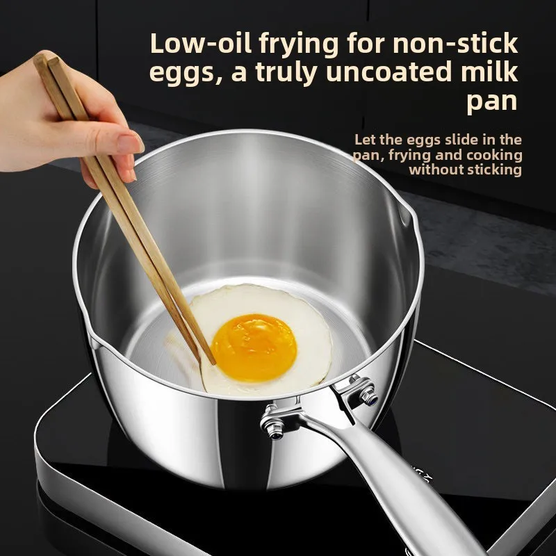 316 Stainless Steel Milk Pot,Household High-sided,Non-stick Coating Free,Large Capacity Noodle Cooking Pot,Induction Cooker