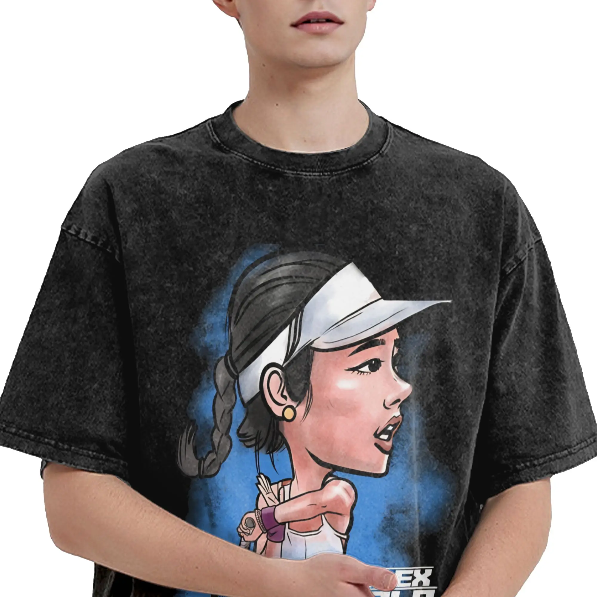 Alexandra Alex Eala tennis 2026 T Shirt Hip Hop Washed Cotton Harajuku T-Shirt  Fashion for Men Women Streetwear Summer Tees