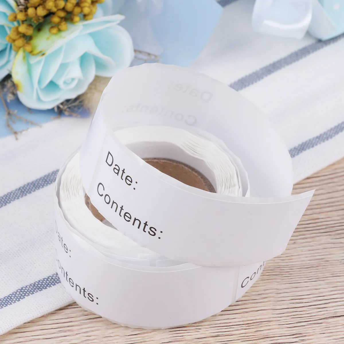 

125pcs Freezer Food Labels Waterproof Blank Sticker For Kitchen Storage Meal Prep Organizer White Label Roll Folder Tags