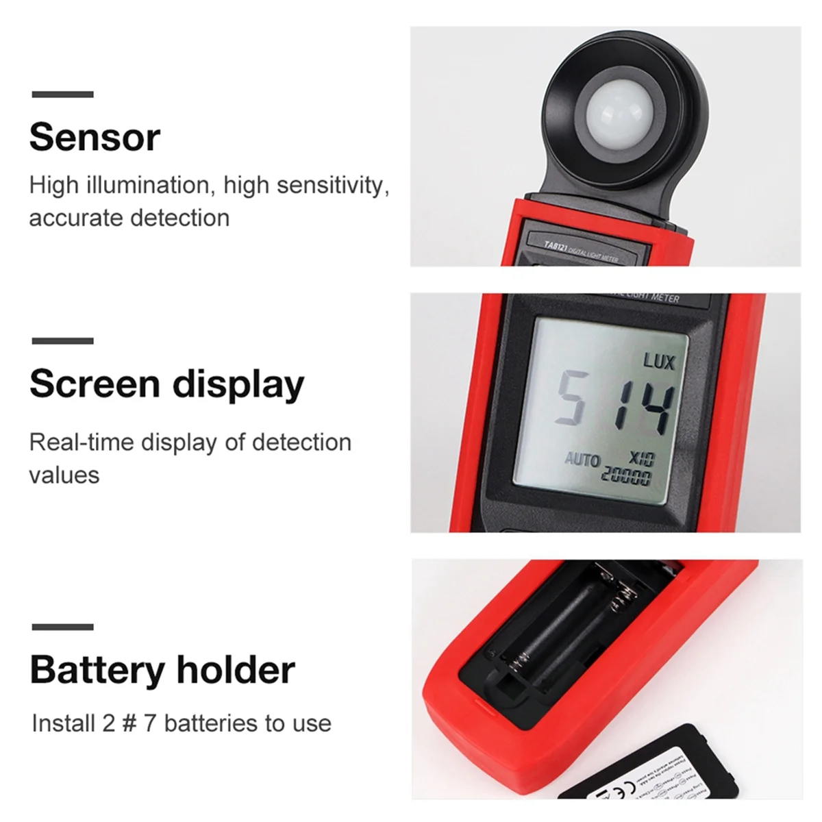 A03R Digital Photometer 100000 Lux/FC High Precision Light Meter for Photography, Film, and Scientific Applications