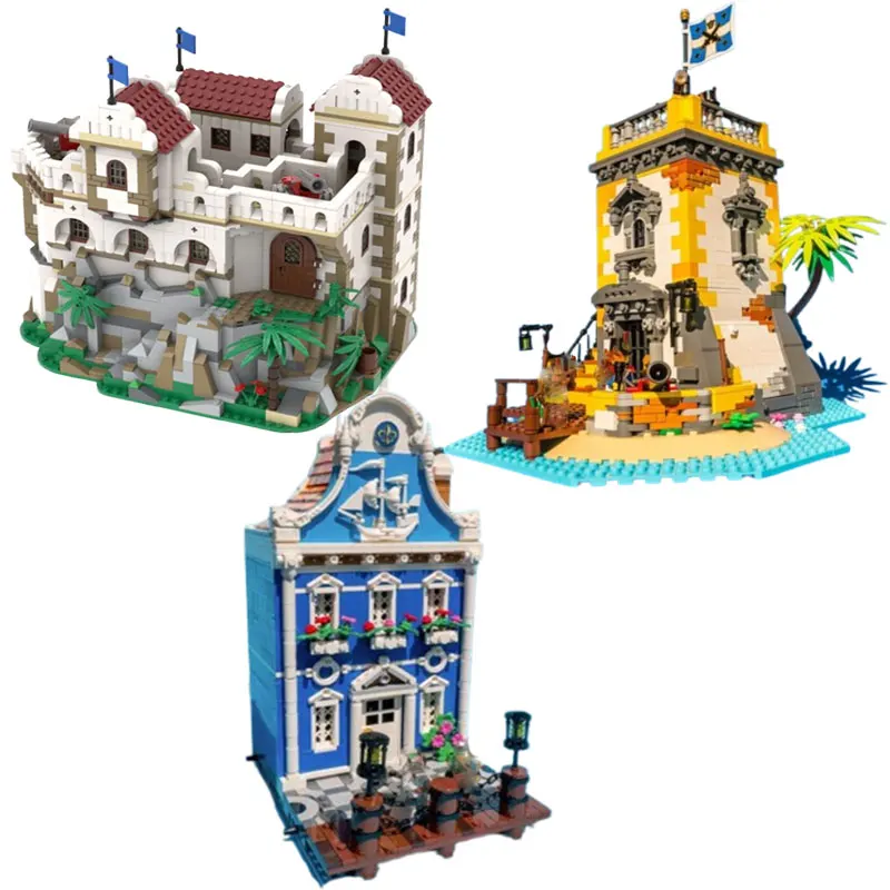 

Spot MOC-152596 71657 86702 medieval architecture DIY small particle assembly building blocks educational toy model gift set orn