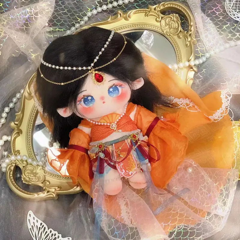 Exotic Princess Dancer Maihime Goldfish Ningyo Hime Orange Dress Skirt Costume Plushie Stuffed 20cm 30cm Plush Doll Clothes SL