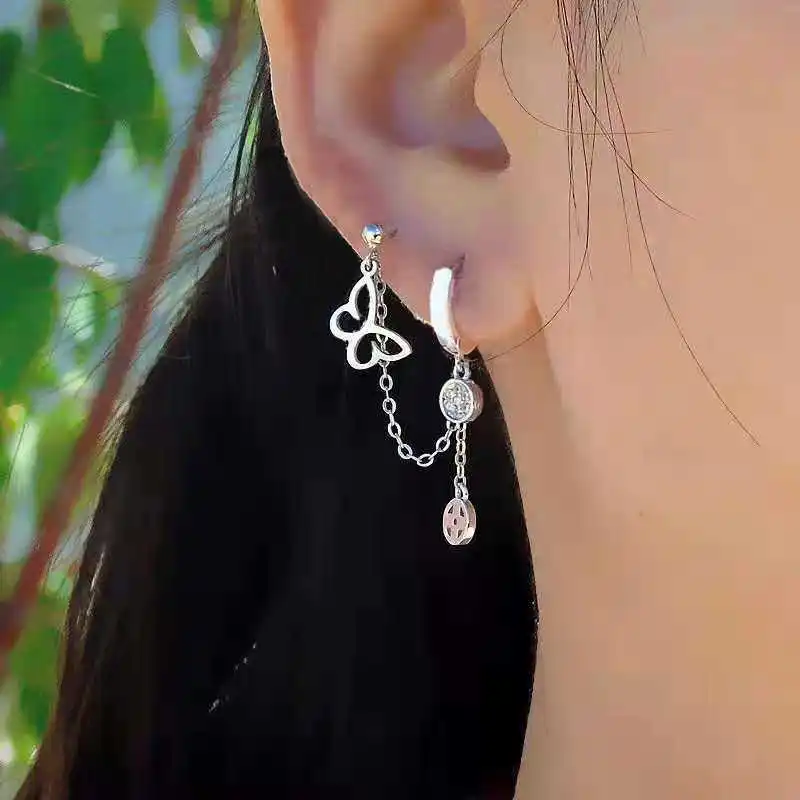 Three-pierced earrings