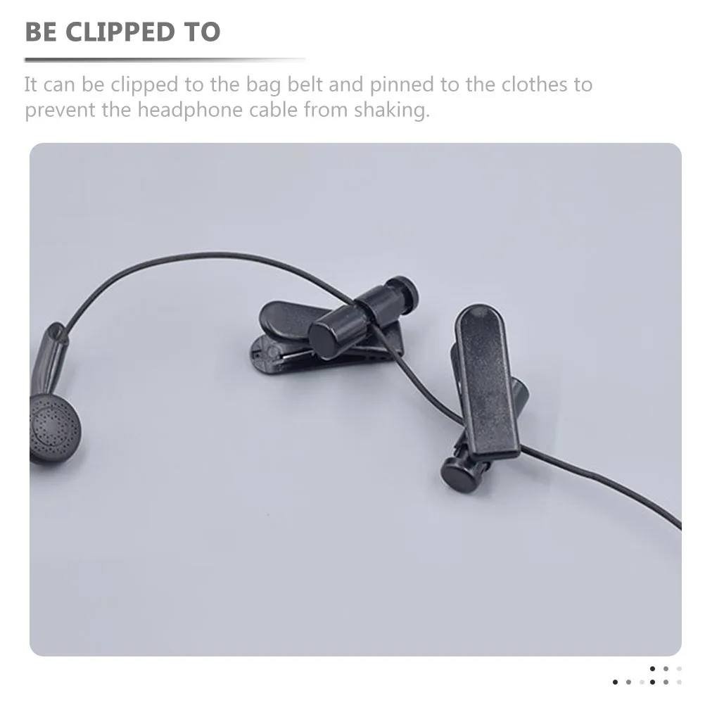 

2pcs Headphones Durable ABS Anti Removal Headset Holders Cord Clamps Indoor Outdoor Use Wear Clamps For Headset Resistant