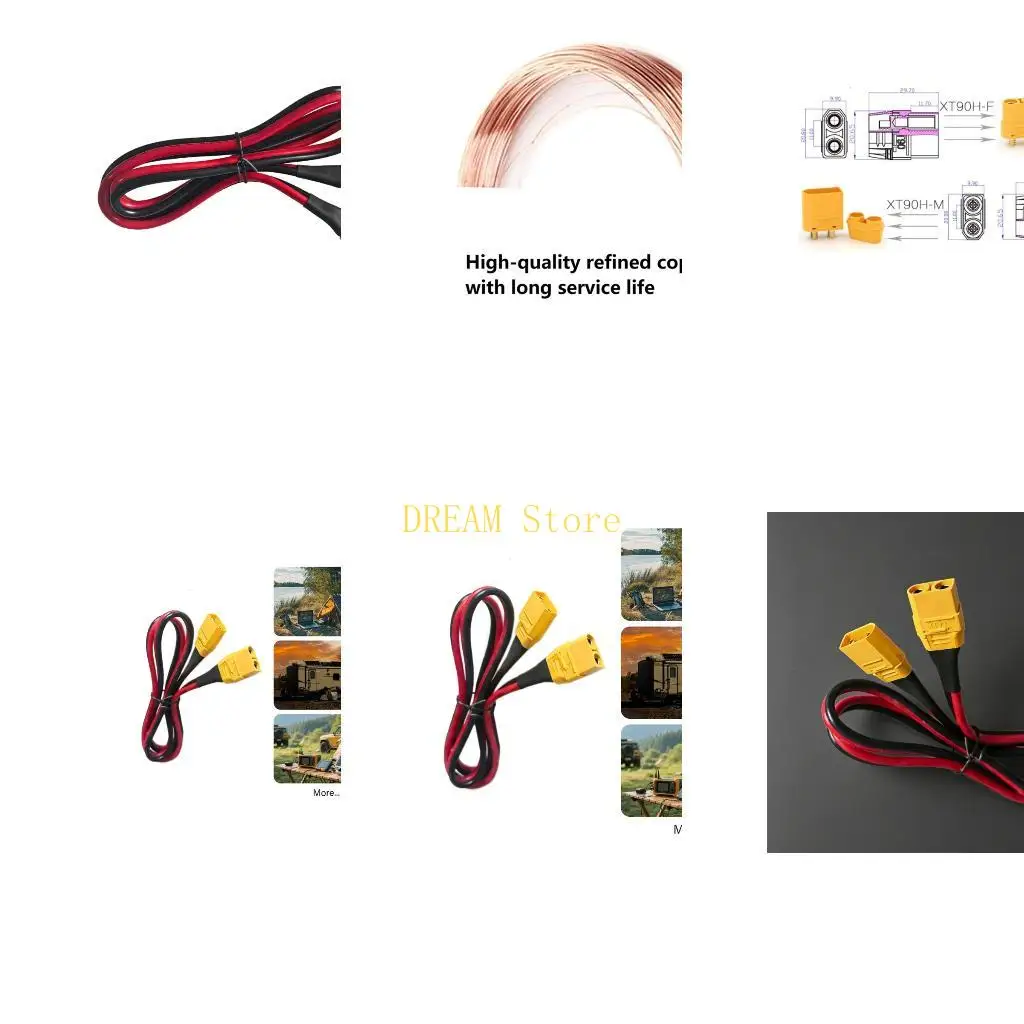 High Current XT90 Connector Wire 10AWG For Electric Vehicles And Power Tool Best Sale