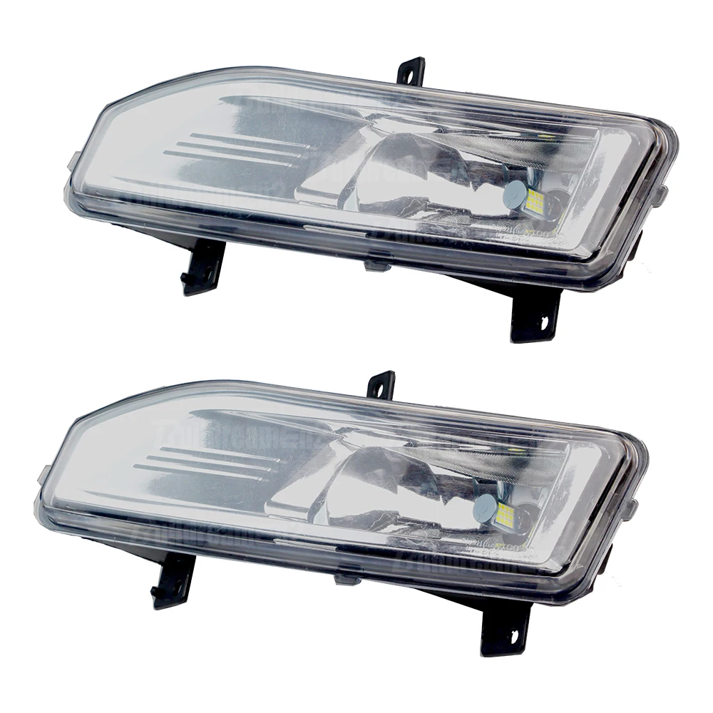 2 Pieces Car Front Bumper Fog Light Assembly with H11 LED Bulb For Nissan Leaf (ZE1_) Electric 2017 2018 2019 2020 2021 2022