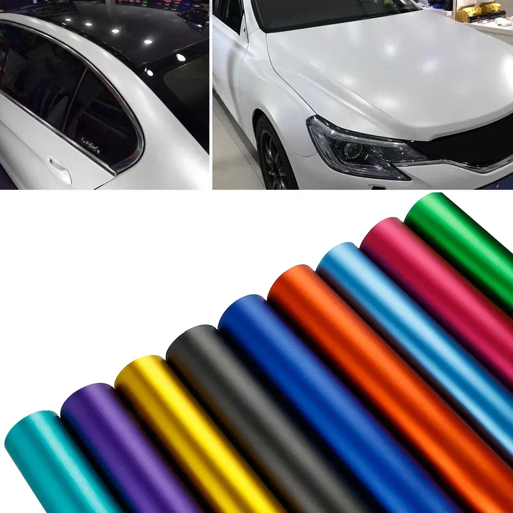 

30x100cm Car Styling Matte Satin Vinyl Film PVC Vehicle Body Wrap Stickers For Auto Interior Motorcycle Bike Laptop Mouse Cover