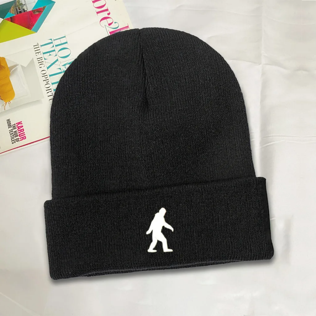 Bigfoot Is Real And He Tried To Eat My Ass Beanie Knitted Hat   Winter Warm Outdoor Cap For Male Women