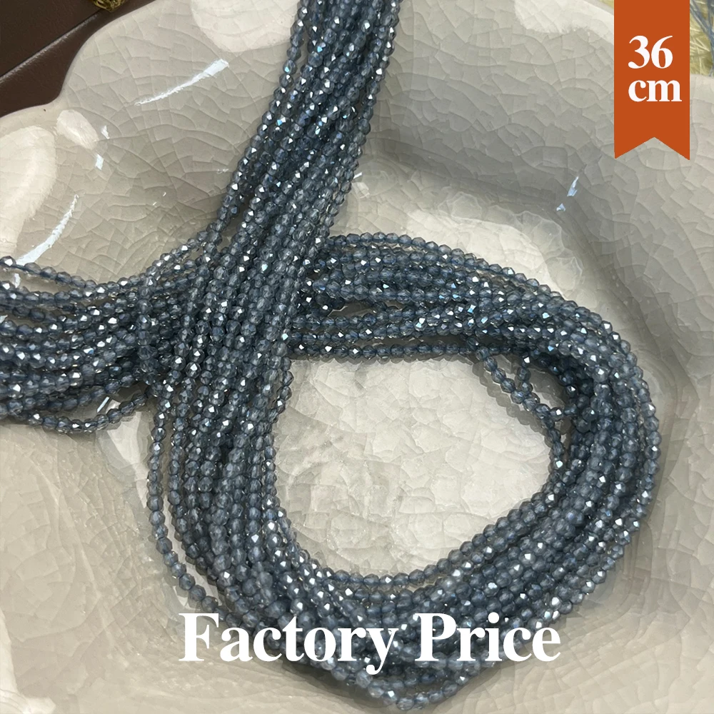 

10 Strands Natural Gray Spinel Beads Plating Color Stone Loose Spacer Beaded for Bracelet DIY Jewelry Making Necklace 2mm 3mm