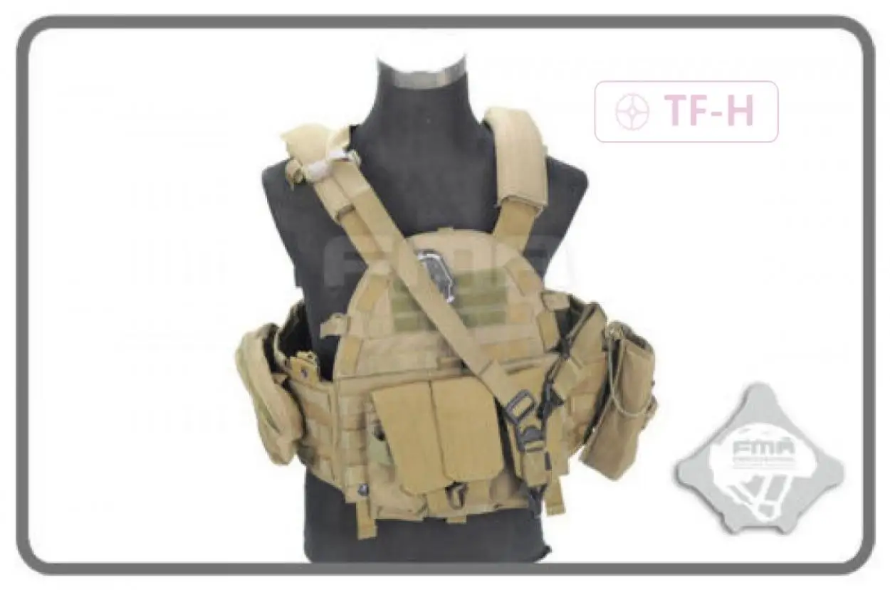 FMA Tactical Molle Vest Chest Rig Shoulder Strap Mount Sling Fixed Hook Clip TB1011