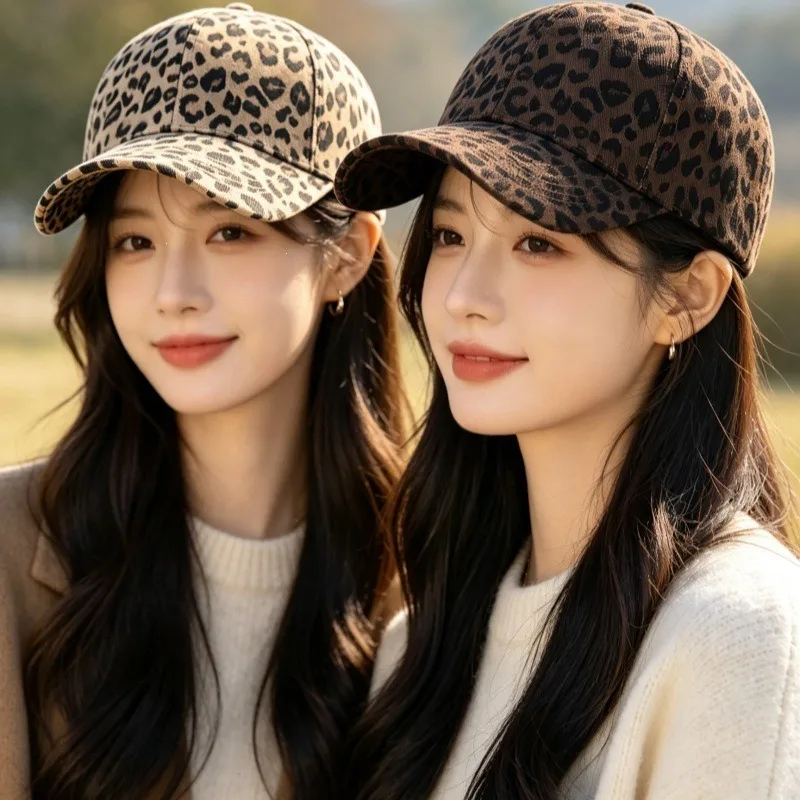 2027 Unisex Leopard New Street Baseball Cap Solid Hard Top Casual Sun Hat