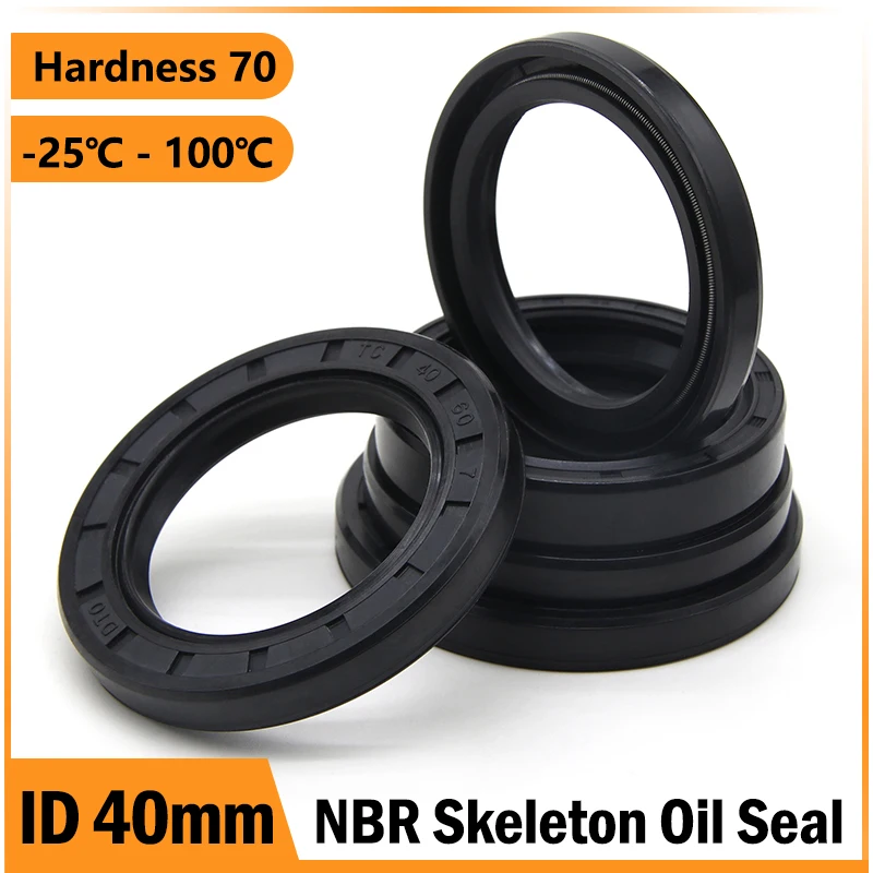 ID 40mm NBR Oil Seal TC-40*50/52/55/56/58/60/62/64/65/68/70/72/75/80/85/90*5/7/8/10/12mm Nitrile Rubber Shaft Double Lip Gaskets