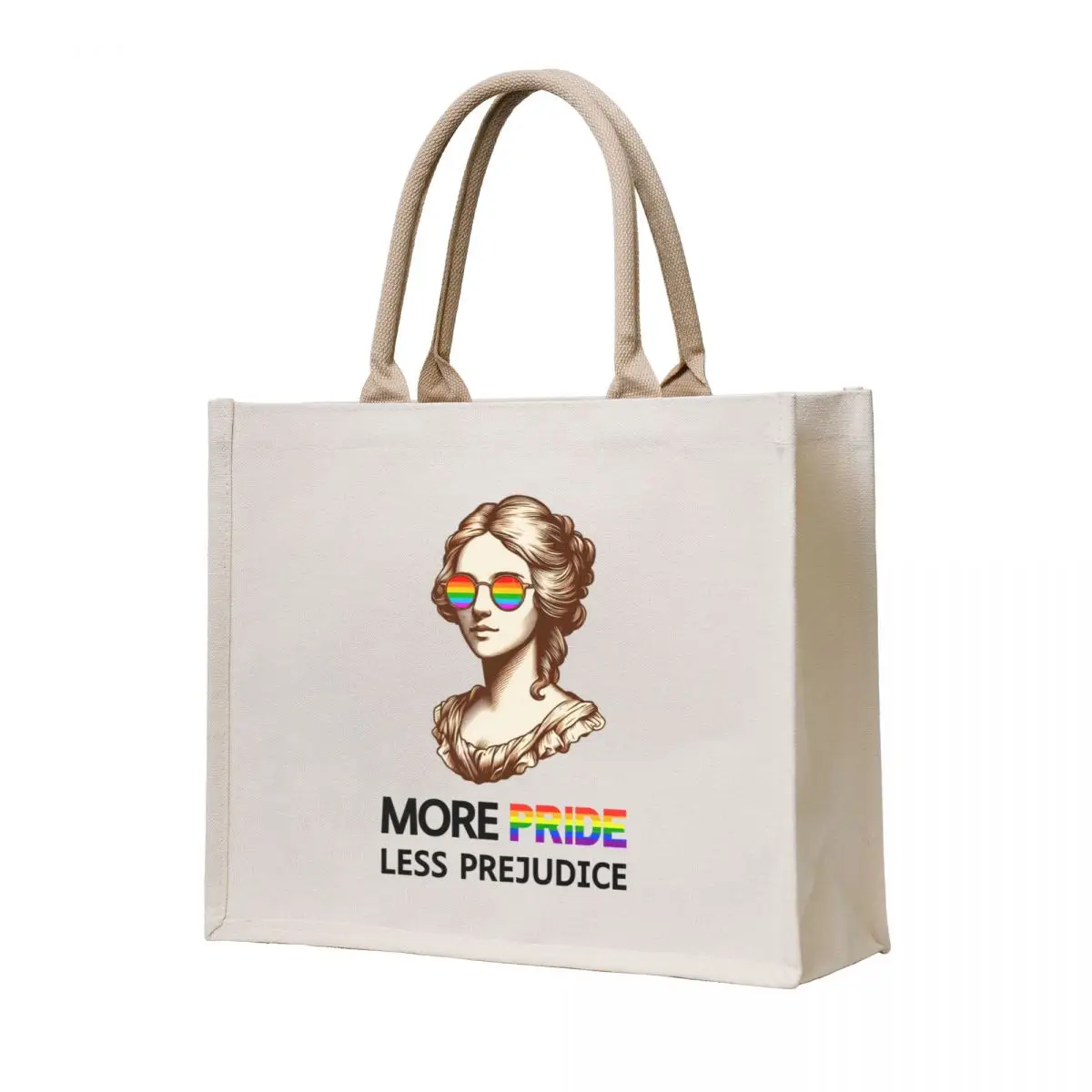 

More Pride Less Prejudice Tote Bag reusable shopping bags tote bag canvas tote bag