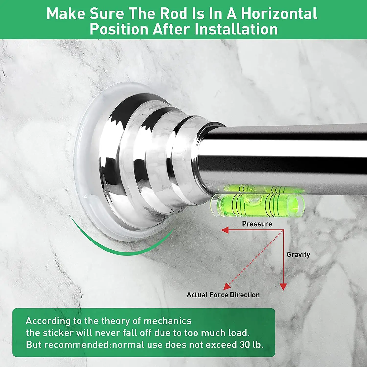 

A33Z-клейкий держатель для карниза для душа, настенное крепление без скольжения, фиксатор душевой штанги для ванной комнаты, кронштейны для штанг без сверления
