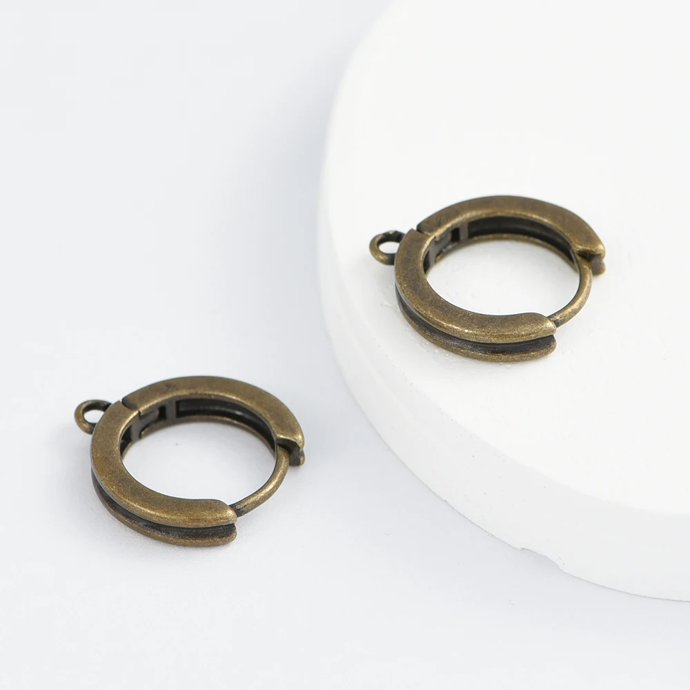 1 Paar 16 verschiedene Ohrring-Haken aus antikem Bronze-Messing für DIY-Schmuckherstellung für Frauen. Die Schlaufe ist abnehmbar. – Detail 7