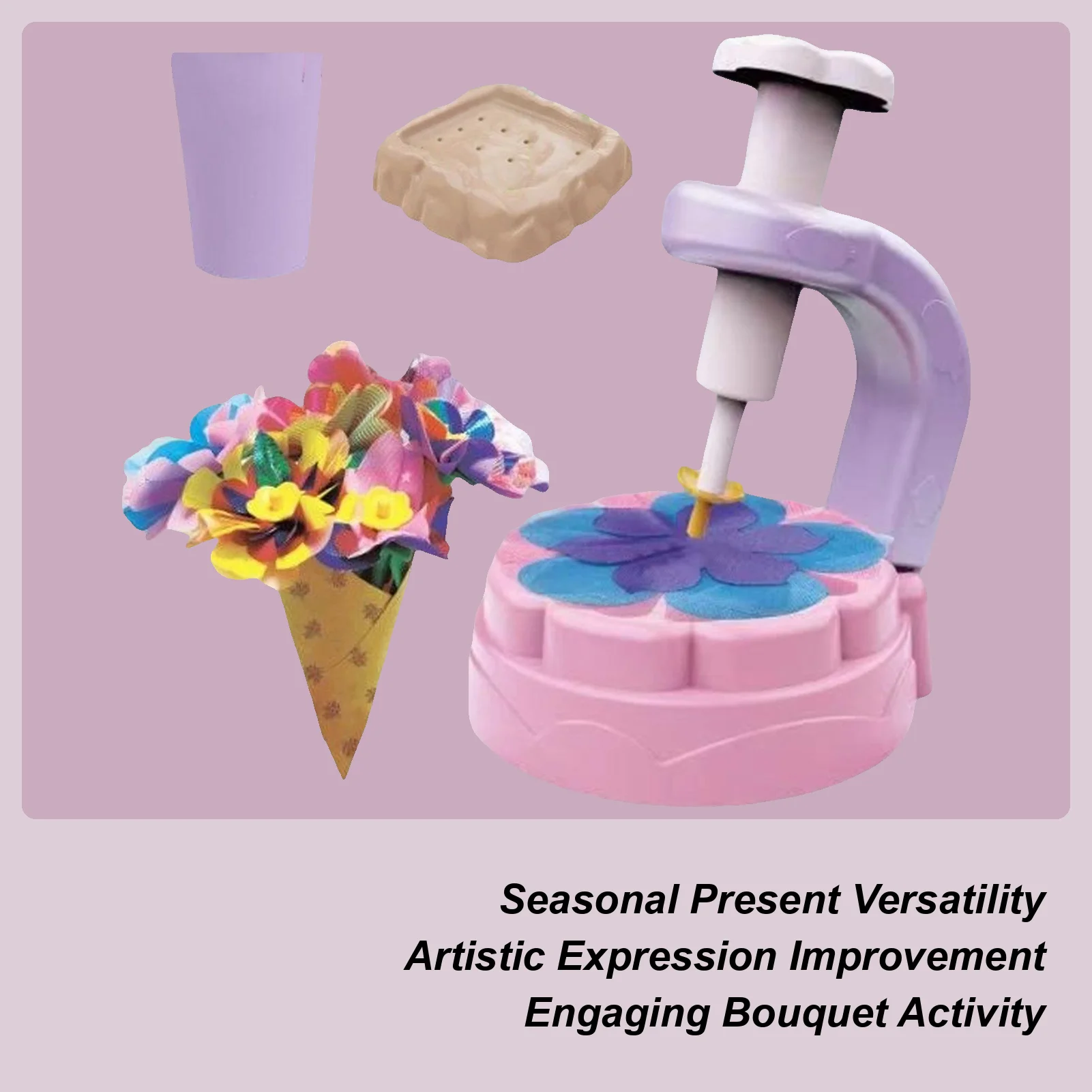

Flower Bouquet Making Toy Educational Flower-Making Activity Toy Set For Toddler Educational Learning Arts Activity For 4-8