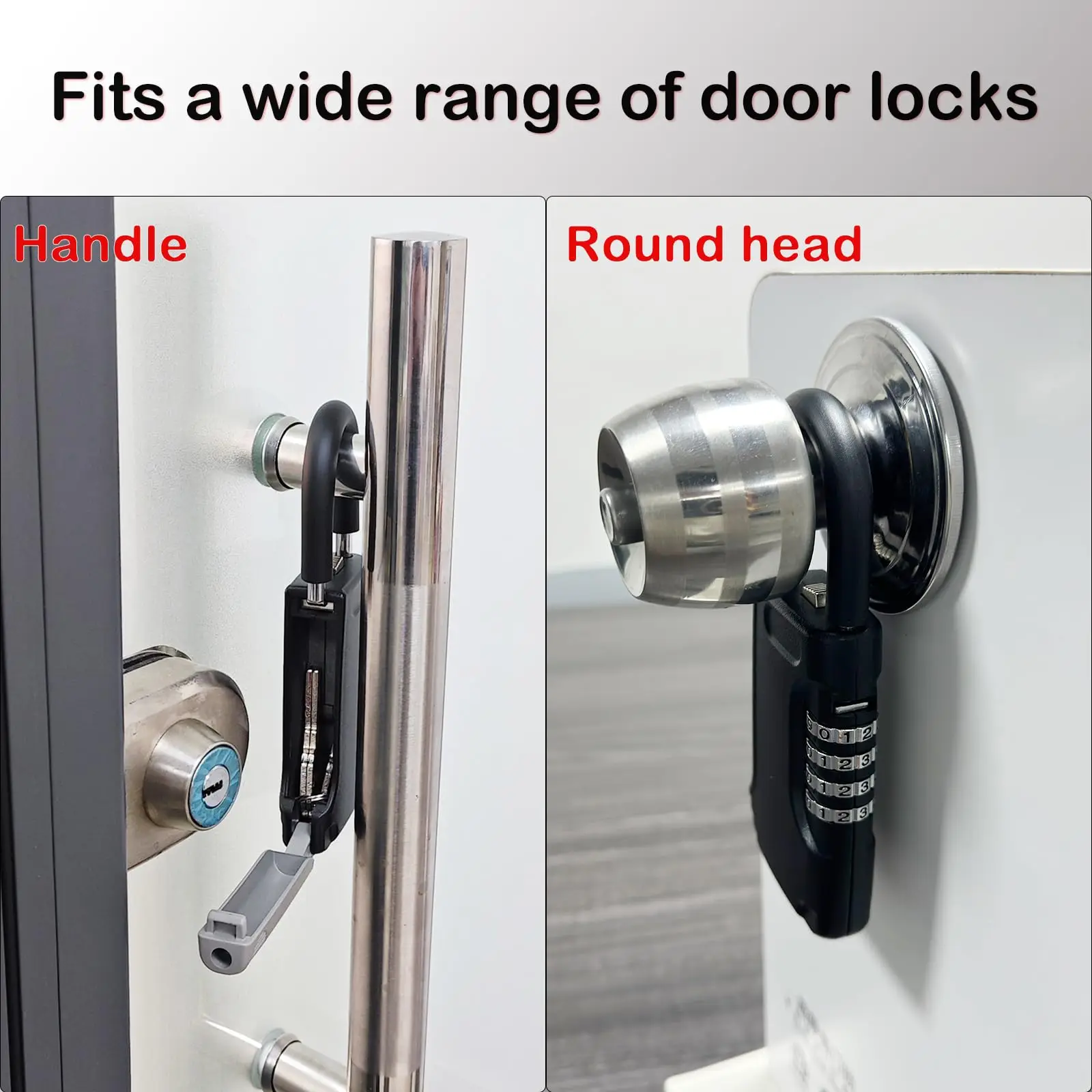 Portable Key Storage Metal Key Safe Box with Beam Resettable Lockbox Combination Lock Box for Home Realtors Vacation Rentals ﻿