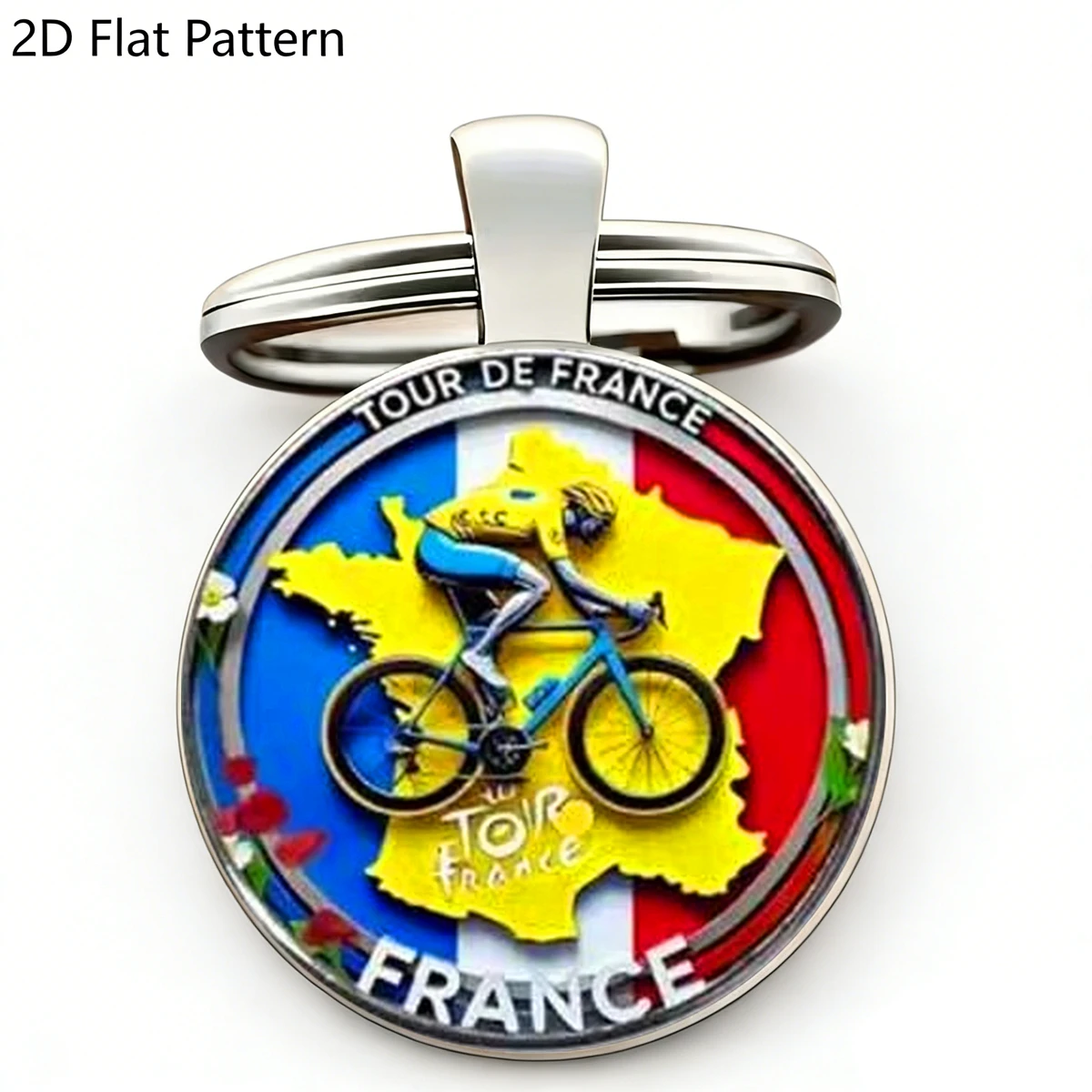 Llavero Retro de Bicicleta, Regalo del Día del Padre para Ciclistas, Amantes de la Bicicleta, Souvenir del Tour de Francia