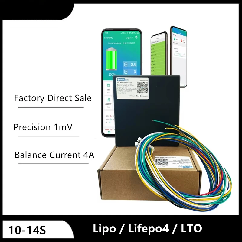 Heltec 1mv Precision 4A Active Balancer 10S 13S  24S Li-on Lifepo4 LTO mobile APP battery equalizer 48v