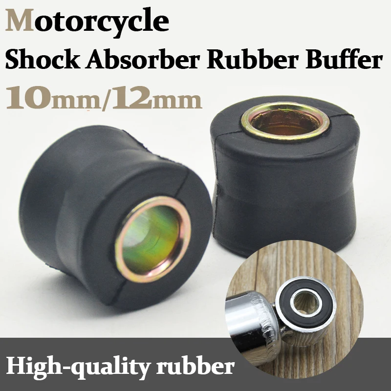 2PCS Motorcycle Shock Absorber Rubber Buffer 10mm 12mm Bumper Block Sleeve Cushion Rings Wheel Damper Bush Bushing