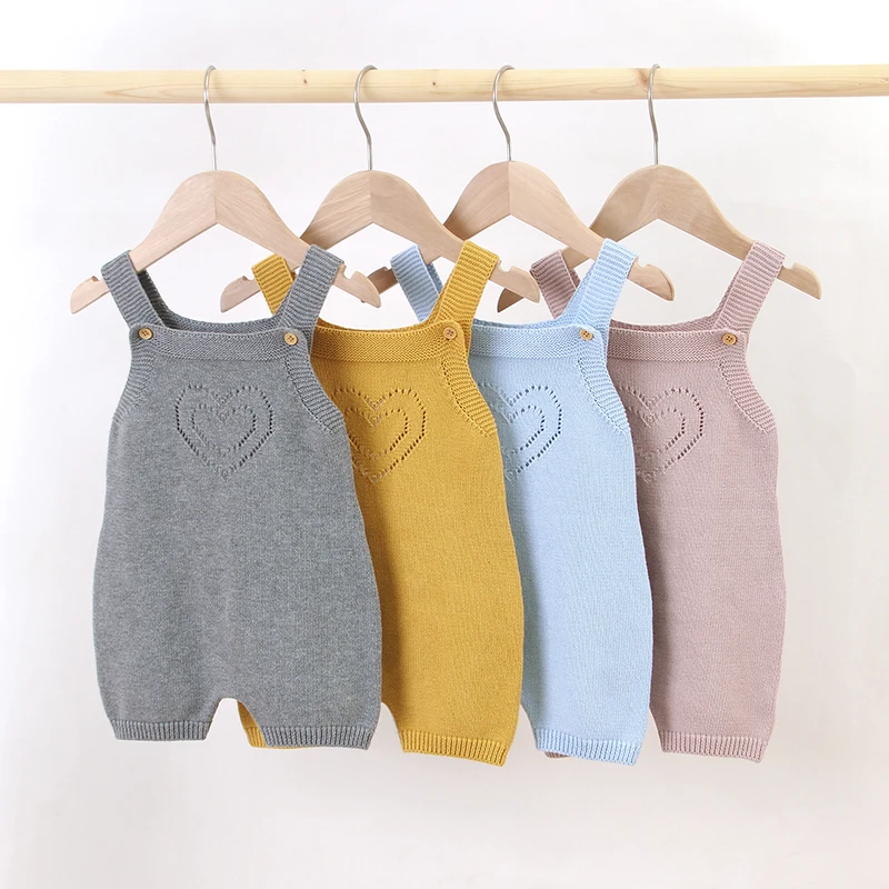 Newborn Baby Romper Cotton Knit Cute Rabbit Infant Kid Sling Clothes 0-18M Bonnet Easter Overalls Girls Boys Jumpsuit Sleeveless