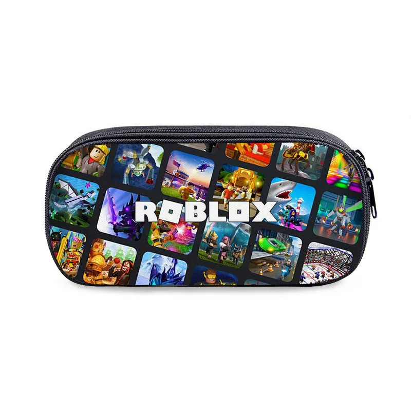 Roblox Anime Competitive Gaming Printed Pencil Case Compartment Pencil Case Stationery Storage Bag Ins Creative Christmas Gift