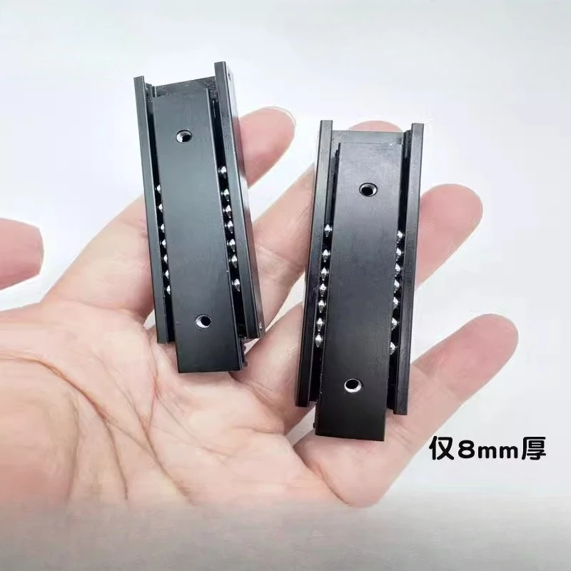 20Mm wide two sections light aluminum alloy guide rail three sections straight industrial two-way drawer track IDA51
