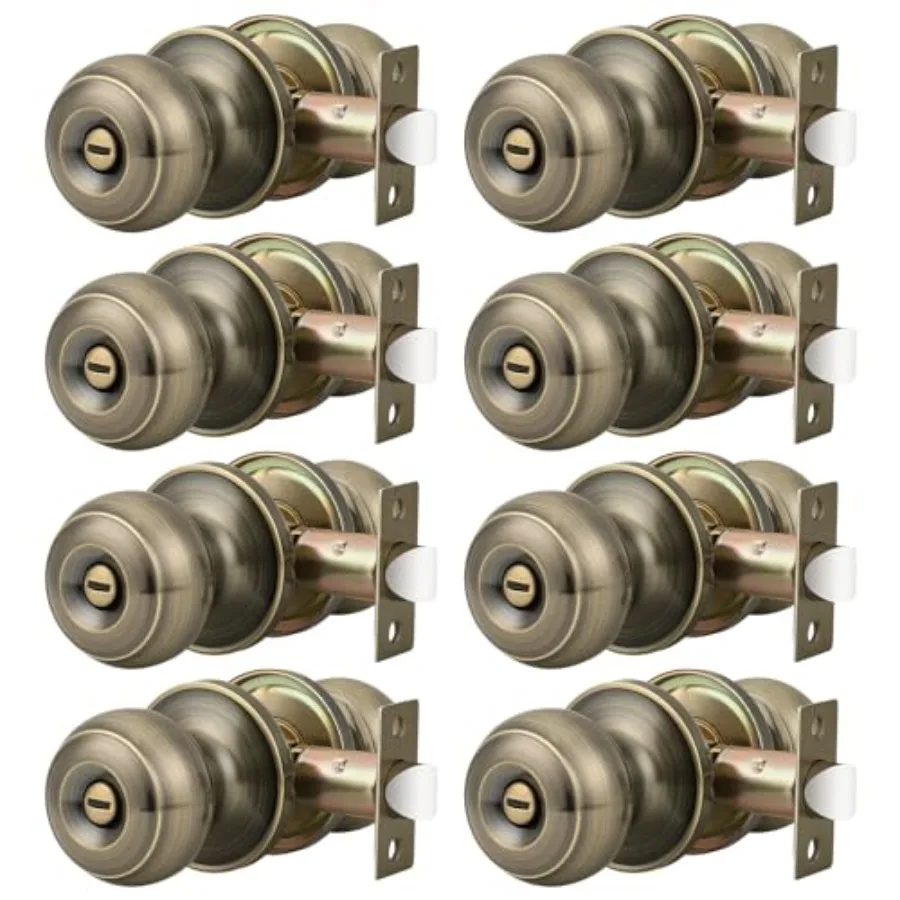 Lockable Privacy Door Knob Set 8 Pack