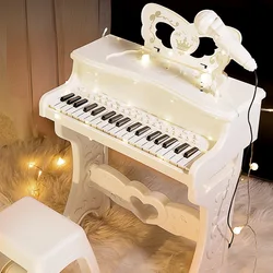 Children's music piano toys multi-function electronic organ with microphone beginners practice learning to play gifts for girls