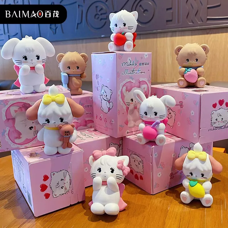 Mikko صندوق أعمى حلم سلسلة شخصية أنيمي Kawaii الكرتون الإبداعية سطح المكتب الملحقات لطيف دمية نموذج الملحقات دمى هدايا