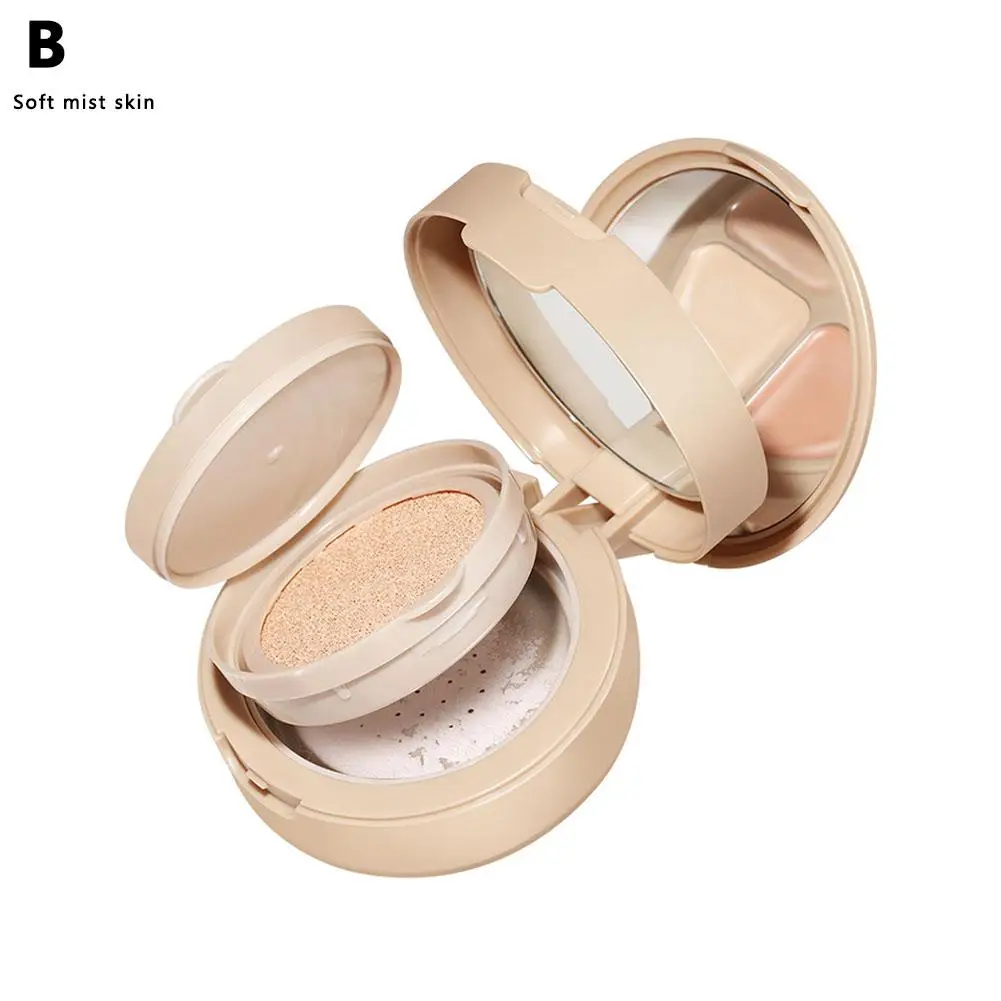 3 In 1 Three Layers Powder Cushion Concealer/powder/air 1 Powder Brightening Makeup Lasting 3 Loose Concealer Natural In Cu U1v1