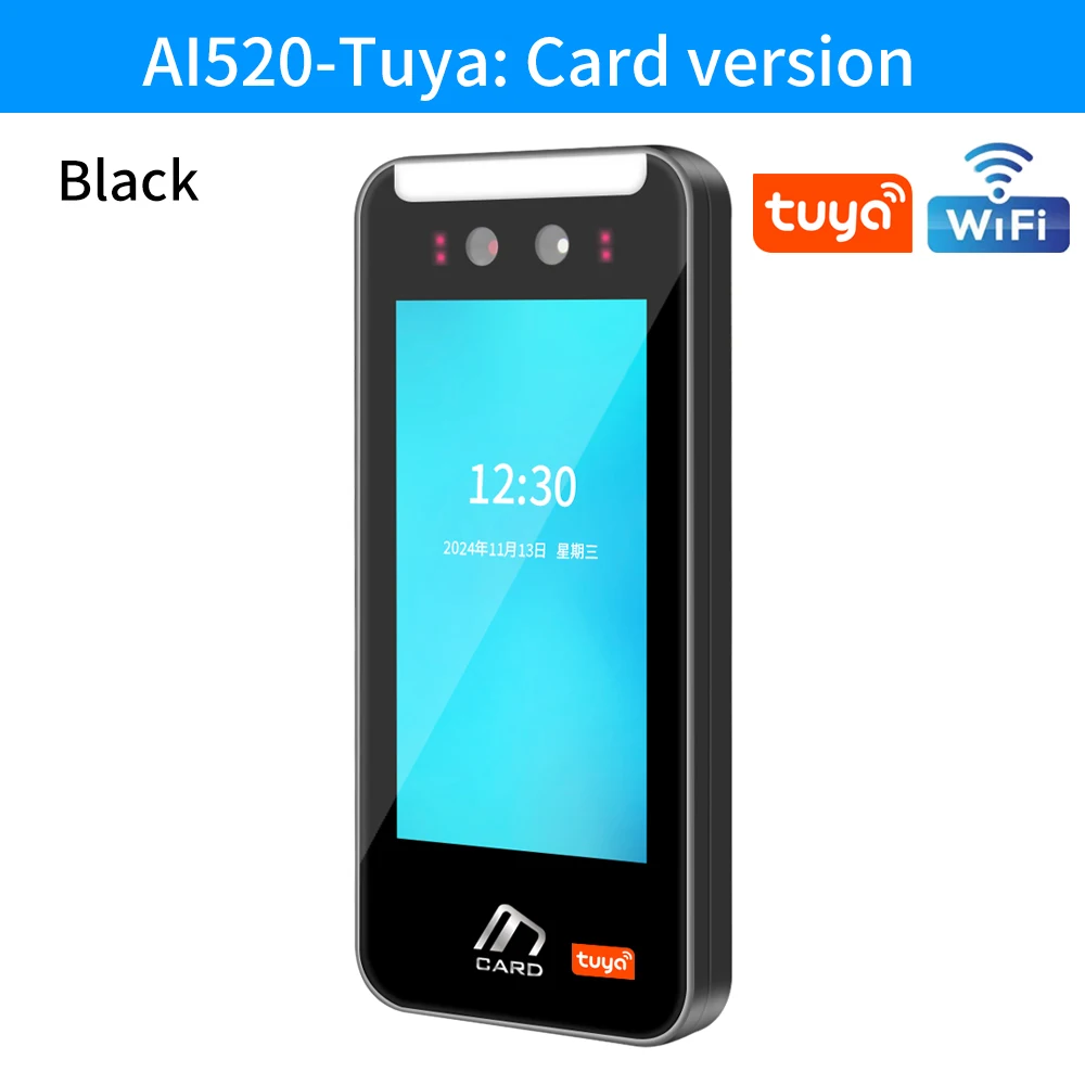 Asia-Teco 5-Zoll-Touchscreen-Server WIFI Tuya Gesichtserkennung Fingerabdruck-Zugangskontrolle mit RFID-Lesegerät Gesicht Zeiterfassung Maschine 3