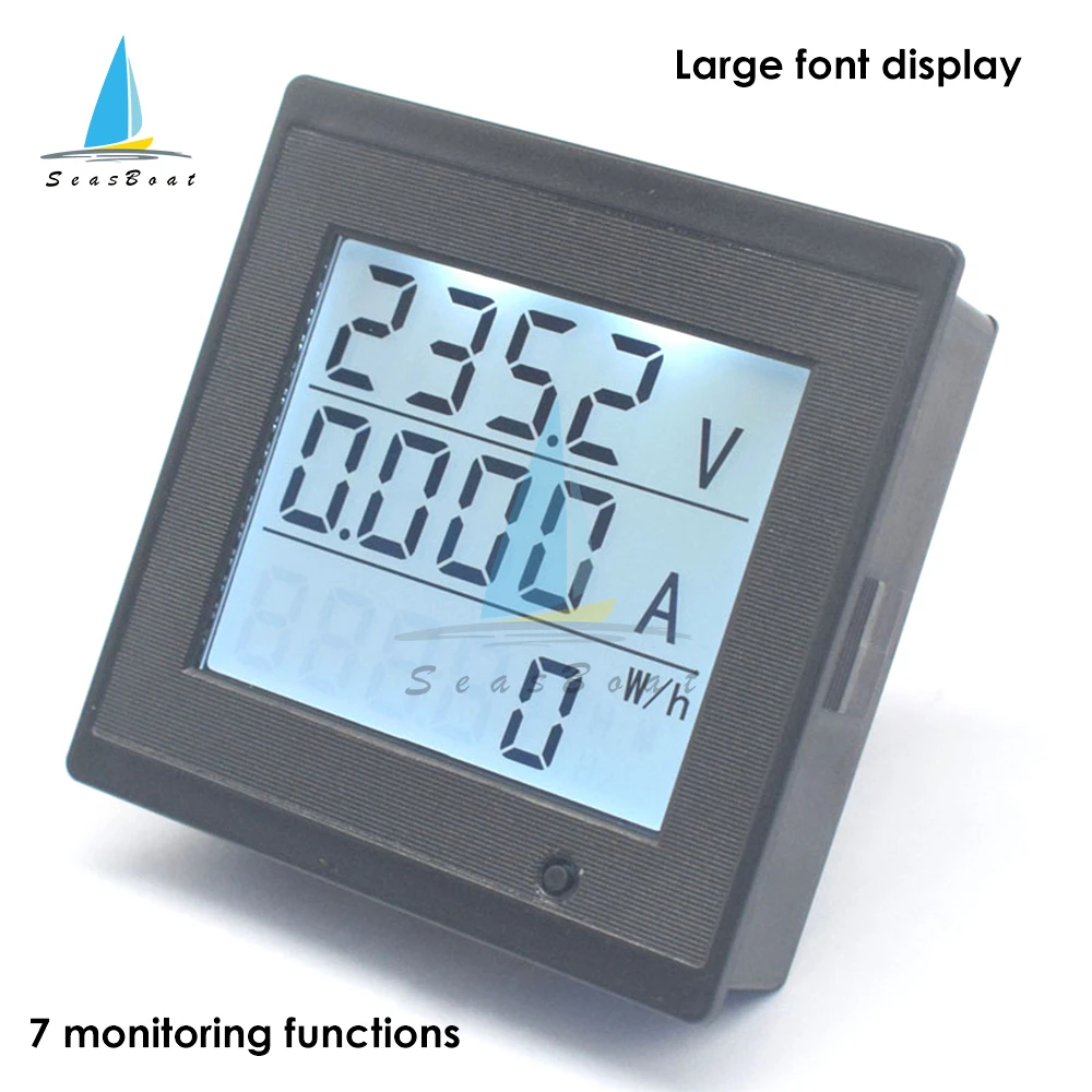 Digital Display Led Voltímetro Amperímetro Wattmeter Medidor de Energia Corrente Tensão Tester 12v 24v 220v ac 80300v Dc6v200v 20a