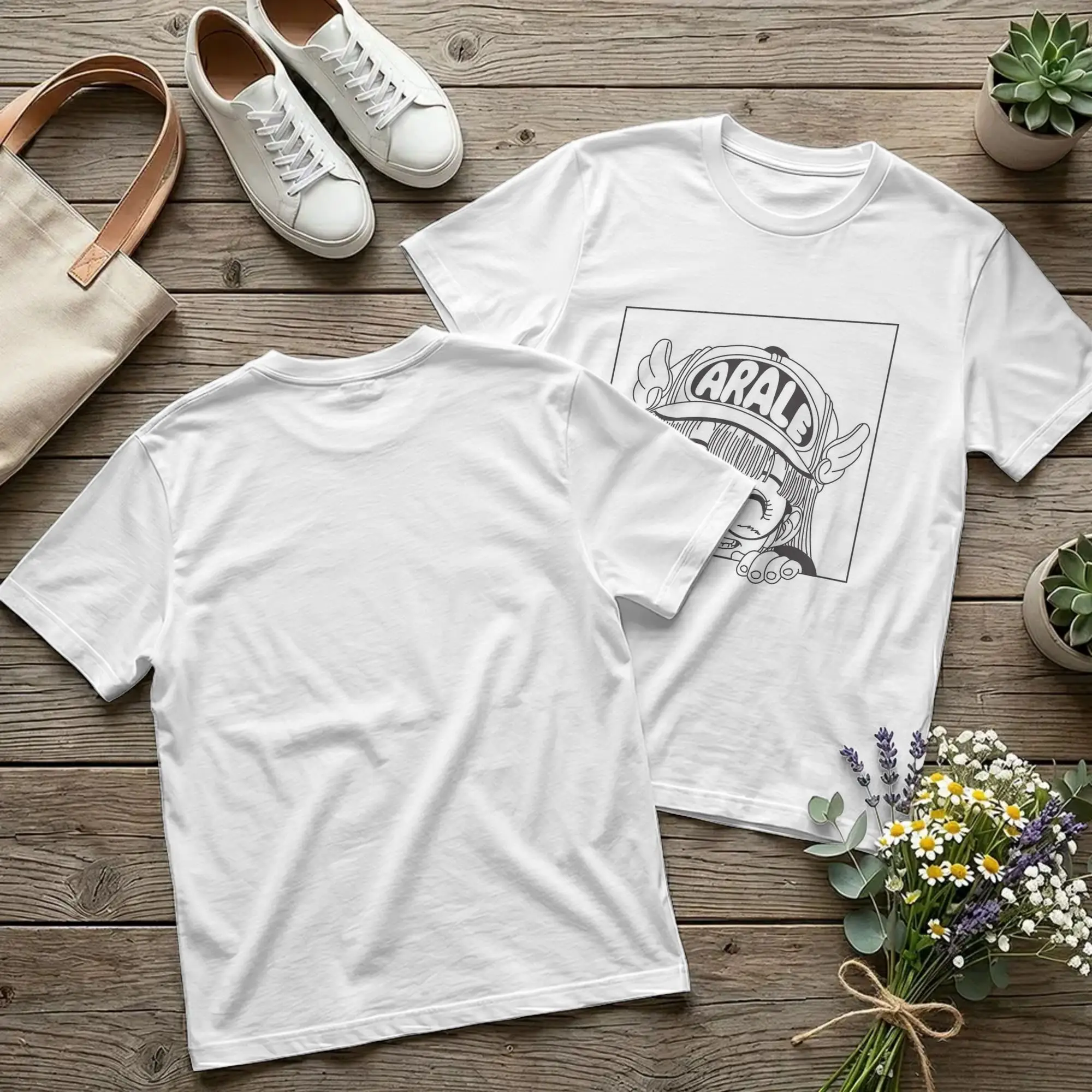 Arale is Love T Shirt Men Women Cotton Humorous T-Shirts Crew Neck Dr Slump Anime  Tees Short Sleeve Tops Summer