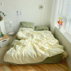 On Sale Breathable Comfort High Quality Home Bedding Set Solid Color