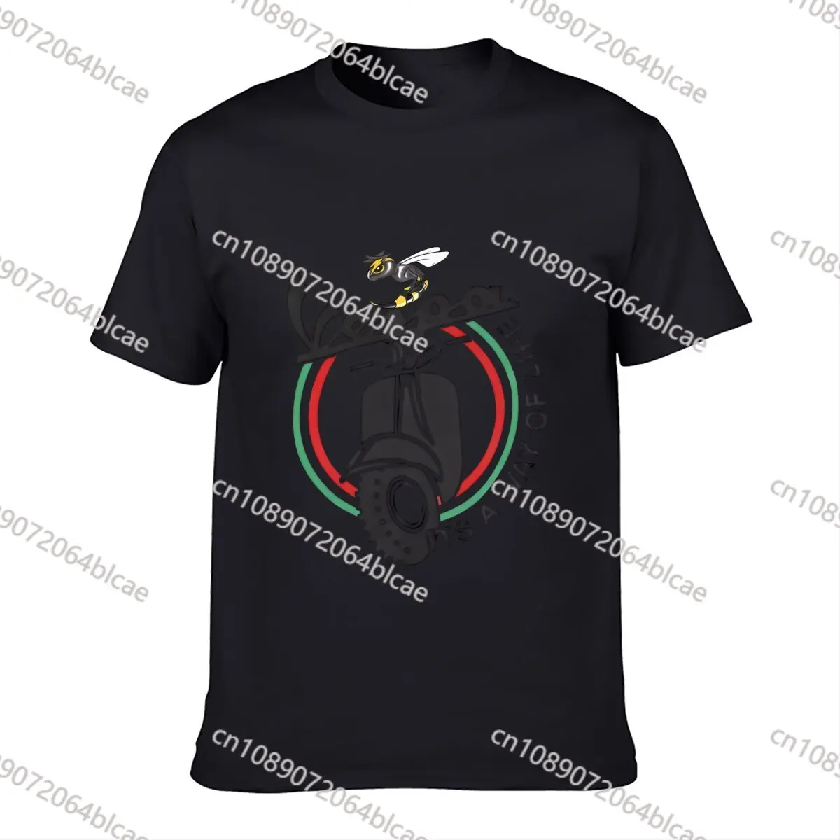 V-Vespas Motorbike Logo T Shirt Harajuku T-Shirts Short-Sleeved Y2K Retro Tshirt Summer Cotton O Neck 4XL 5XL 6XL Top Tees