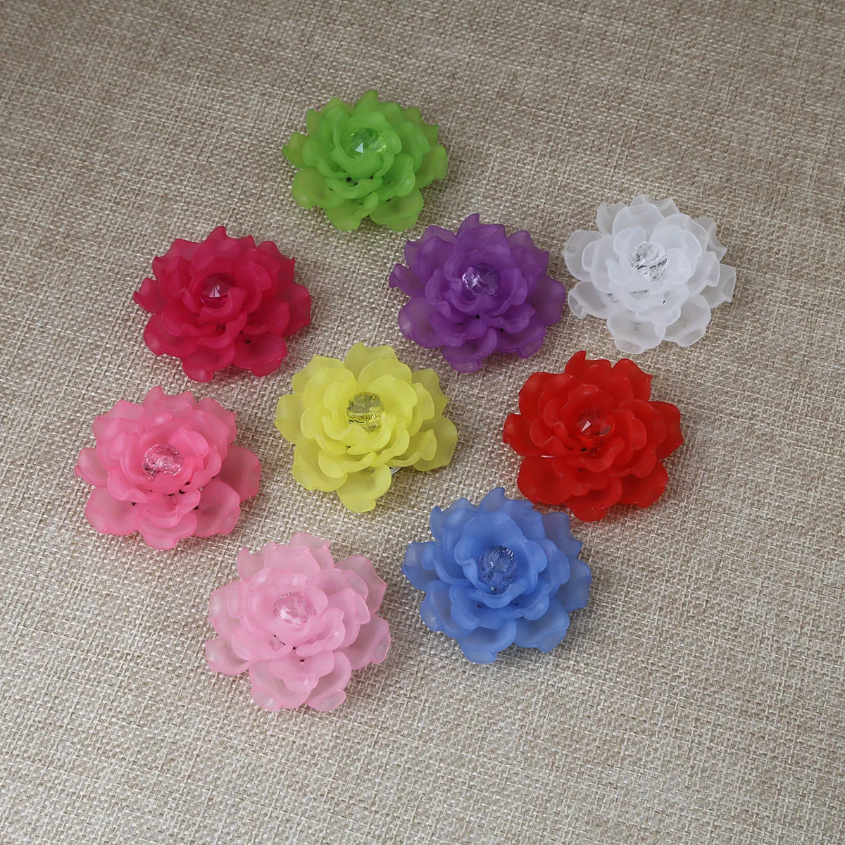 Multicolor acrílico flores grânulos para costura, acessórios de alta qualidade, diy, diy, diy, diy