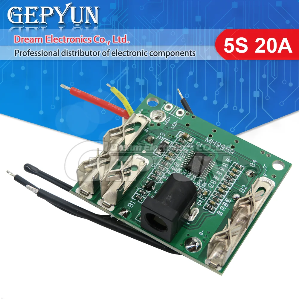 5S 18V 21V 20A Battery charging protection board Li-Ion lithium battery Pack Protection circuit board BMS module for power tools