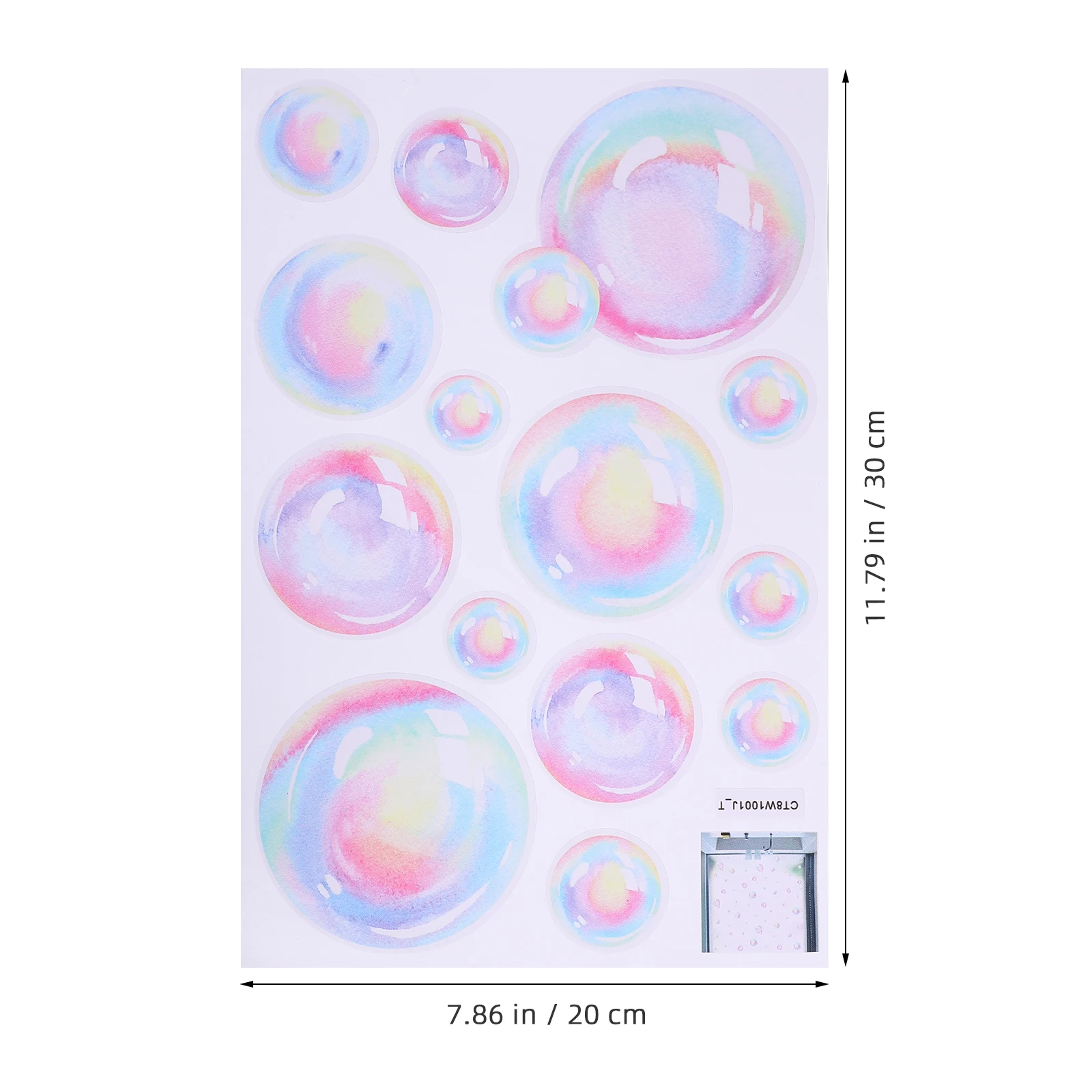 

8pcs Bubble Wall Stickers Ocean Theme Colorful Round Dot Decals Kids Room Nursery Bath Bedroom Playroom Waterproof Sturdy Easy