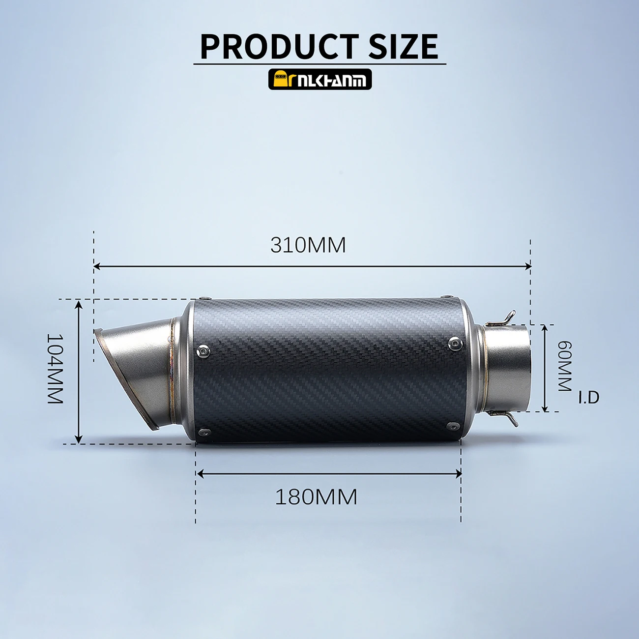 نظام عادم الدراجة النارية العالمي 60 مللي متر كاتم صوت SC للهروب المعدل لـ zx6r ninja400 mt07 R6 cbr250 gsx600 750 #2