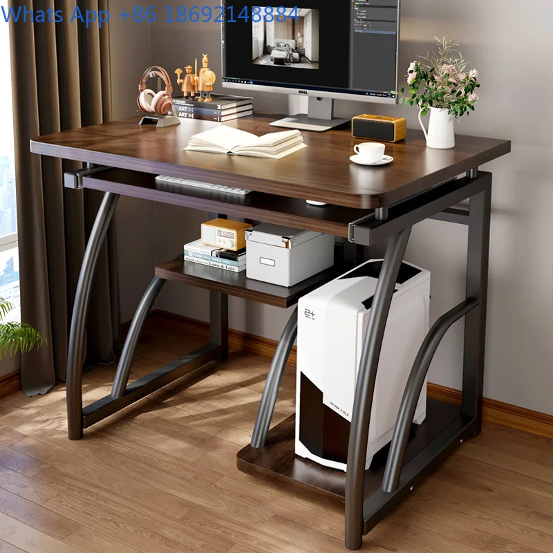 Simple Desk for Small Apartments Compact Study Table with Bookshelf Multi Functional Computer Desk for Home Use